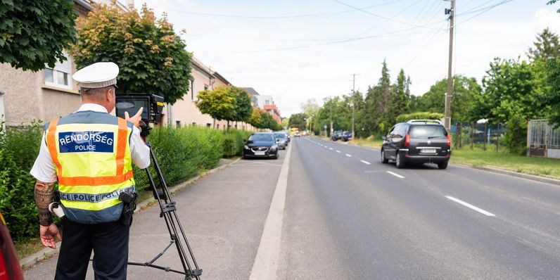 A sebességhatárok betartását ellenőrizte a rendőrség