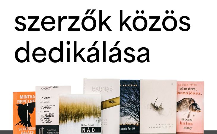 Az Esterházy Irodalmi Díj 2026 shorlistjére került könyvek alkotói közösen dedikálnak