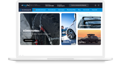 ebag.hu weboldalának asztali nézete
