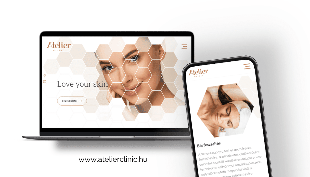 Az Atelier Clinic reszponzív weboldala