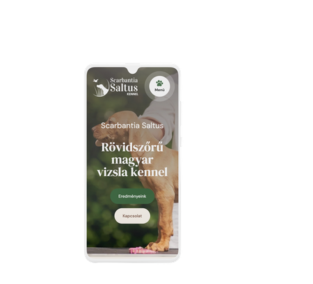 Scarbantia Saltus weboldalának mobilos nézete