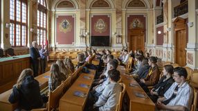 A kempteni diákokat fogadták a városházán