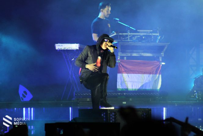 Chester Bennington, a Linkin Park énekese a Telekom VOLT Fesztiválon (2017)