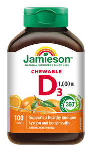 Jamieson D3 vitamin rágótabletta (100x) termék kép