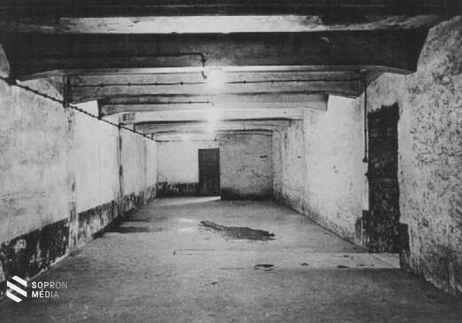 Gázkamra Auschwitz fő táborában közvetlenül a felszabadítást követően. Lengyelország, 1945. január.
