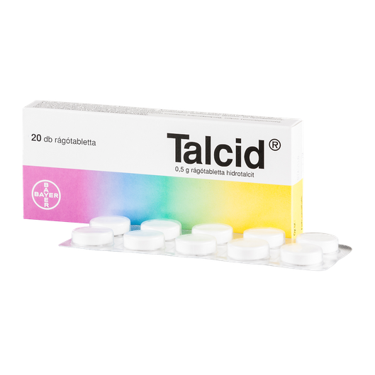 Talcid 0,5 g rágótabletta (20x)