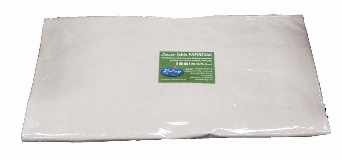 "Cuccos" fehér papírzsák 3db/cs. termék képe