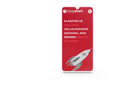 Innoskart Digitális Klaszter - sablon helyett egyedi weboldal weboldalának mobilos nézete