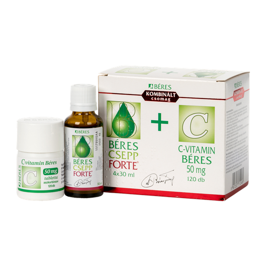 Béres Csepp Forte belsől.old.cseppek+C-vitamin (4x30ml+120x)