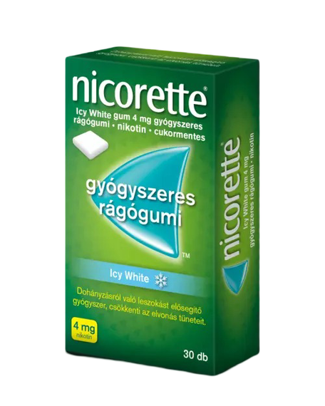 Nicorette Icy White 4mg gyógyszeres rágógumi (30x)