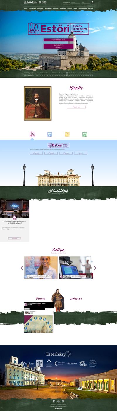 Estöri - Esterházy Történelmi Vetélkedő oldalról készített képernyőkép