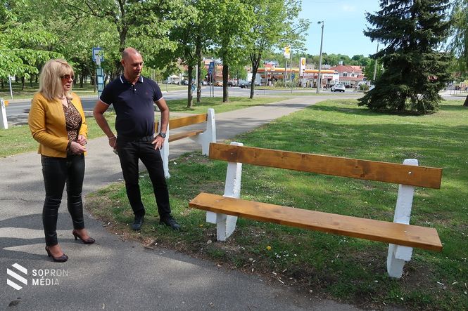 Tóth Éva, a részönkormányzat elnöke és Sallay Krisztián a Sopron Holding divízióvezetője
