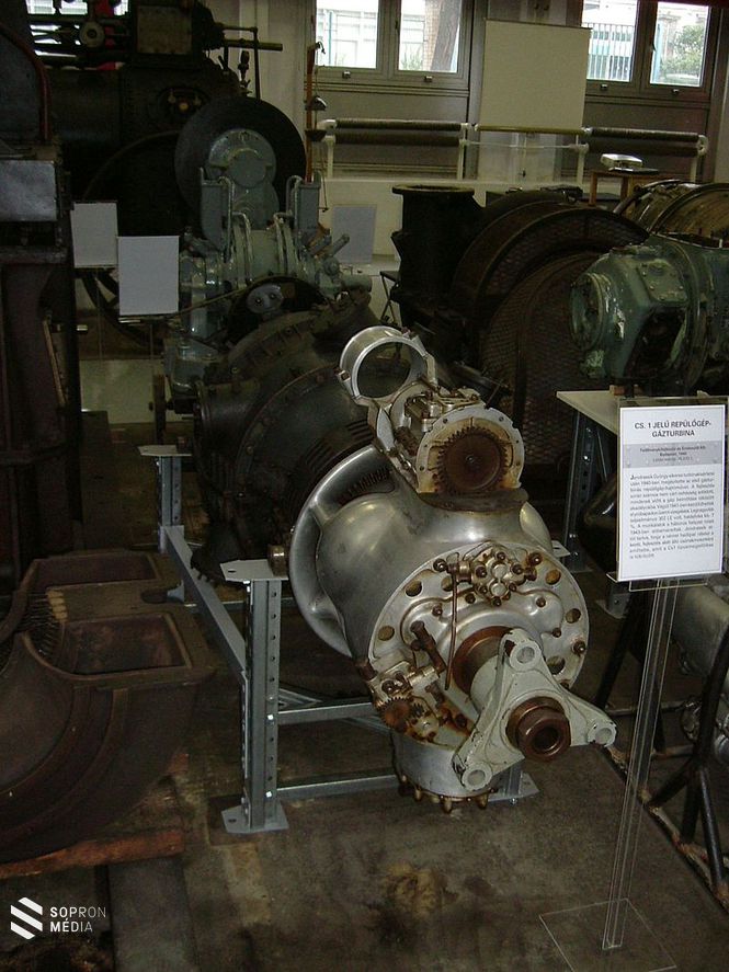 A Cs–1 gázturbina a budapesti Műszaki Múzeumban  