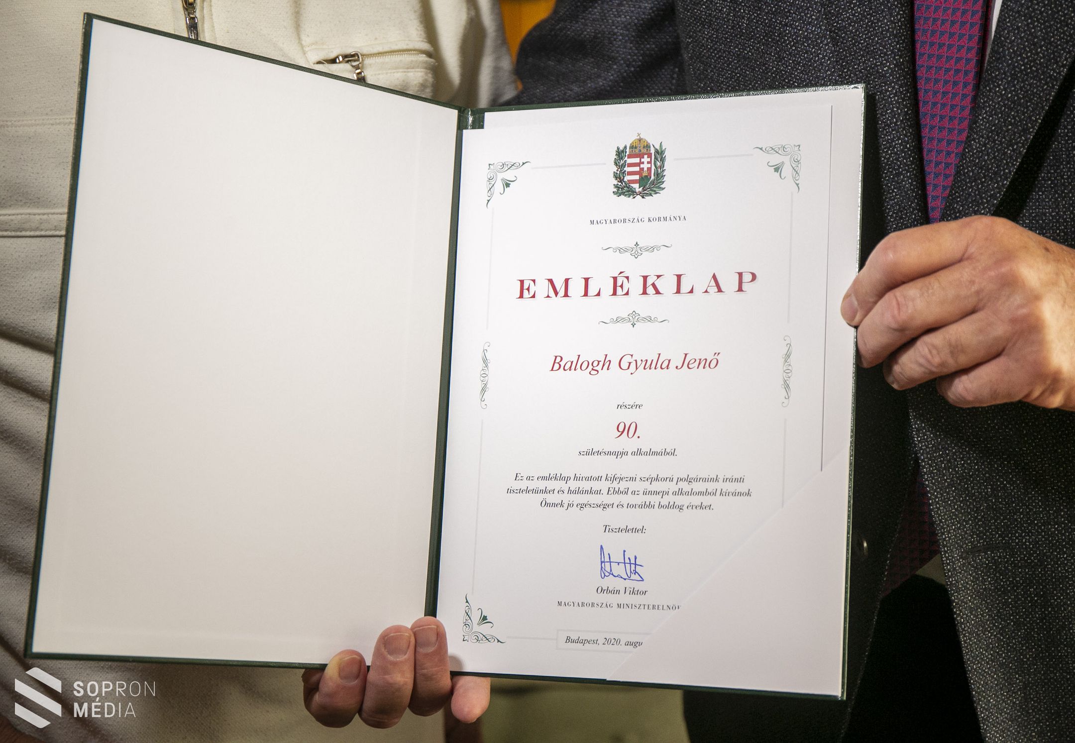 Balogh Gyulát köszöntötték 90. születésnapja alkalmából