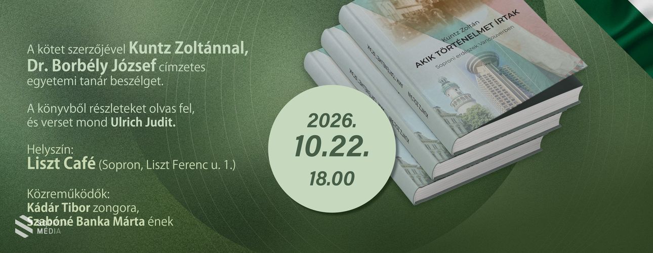 Könyvbemutató- Kuntz Zoltán: Akik történelmet írtak