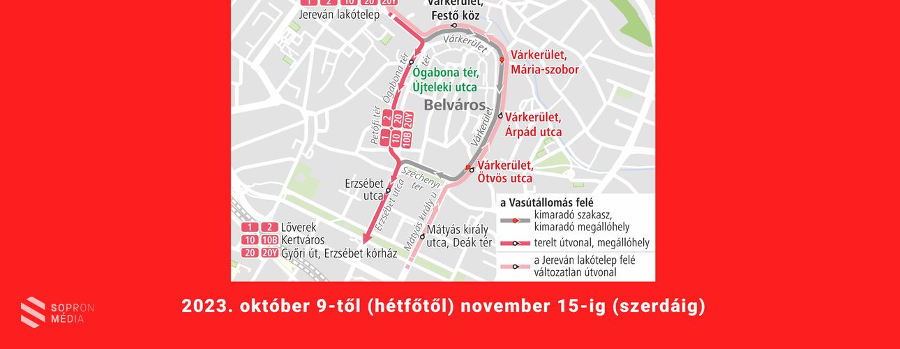 Forgalom- és buszmenetrend-változás a Várkerületen!