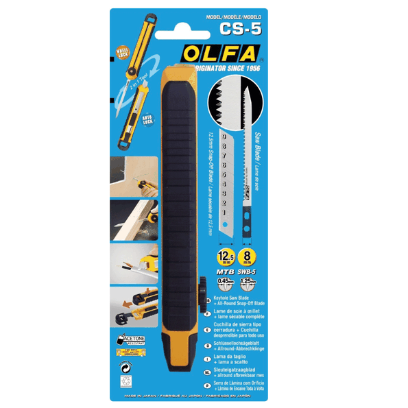 Olfa duplafunciós vágókés, 12,5mm vágókés, 8mm fűrészlap CS-5