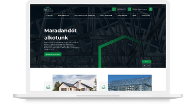 BerBau Construct Kft. weboldalának asztali nézete