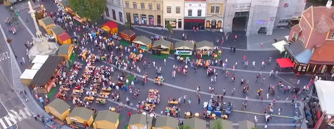 Ilyen a Várkerület a levegőből a Soproni Szüret 2016 idején
