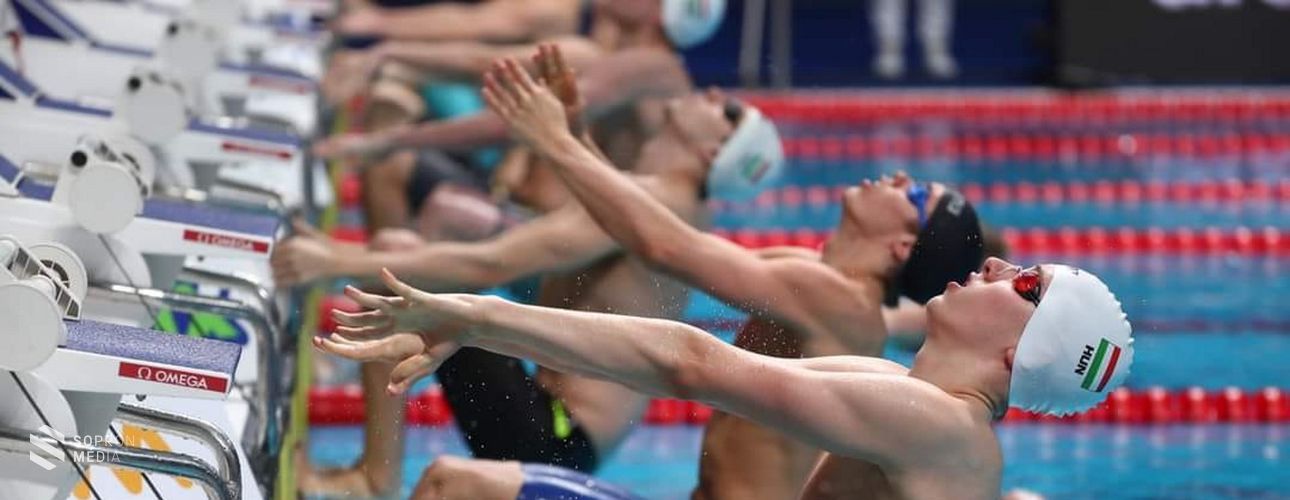 Levente önmagát is legyőzi a medencében