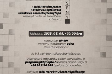 III. Sudoku és keresztrejtvényfejtő verseny