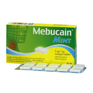 Mebucain Mint 2mg/1mg szopogató tabletta (20x) termék kép