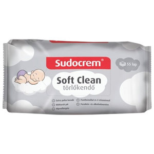 Sudocrem törlőkendő Soft Clean krémes (55x) termék kép