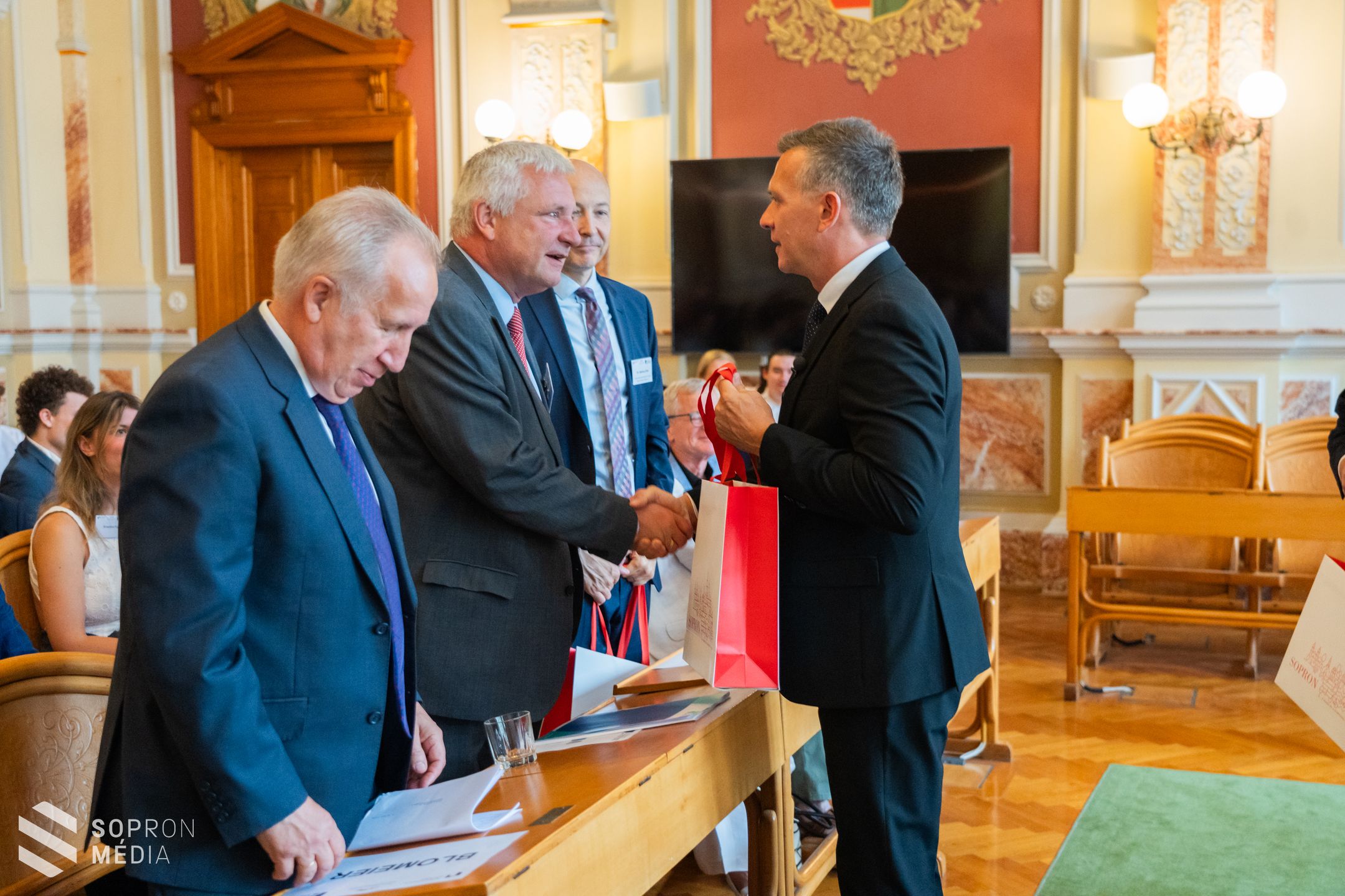 A Páneurópai Piknik évfordulója alkalmából fogadtak német küldöttséget a soproni városházán