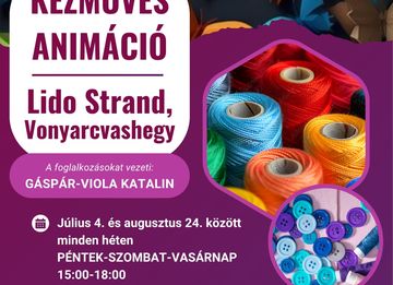Kézműves animáció a Lidó strandon