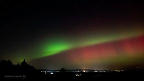 Sarki fény festette át a soproni éjszakát