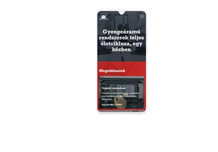 Castrum Sec weboldalának mobilos nézete