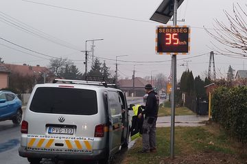 Sebességjelző LED táblák Vonyarcvashegyen
