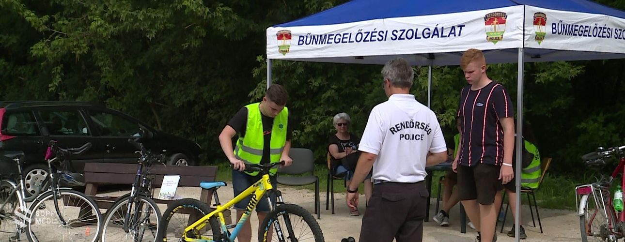 BikeSafe kerékpár-regisztráció a Tómalom fürdőnél