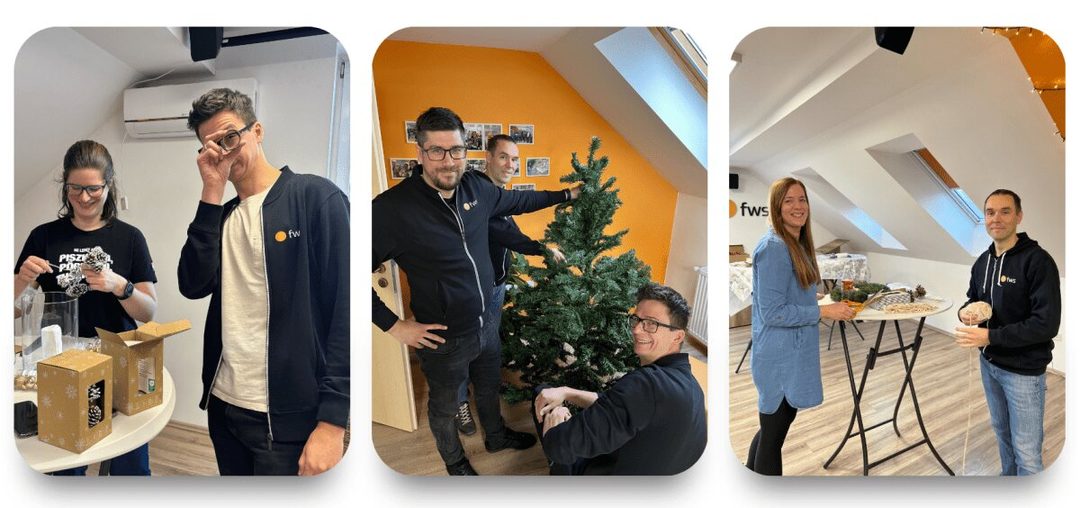 Közös karácsonyi díszítés fertőszentmiklósi irodánkban