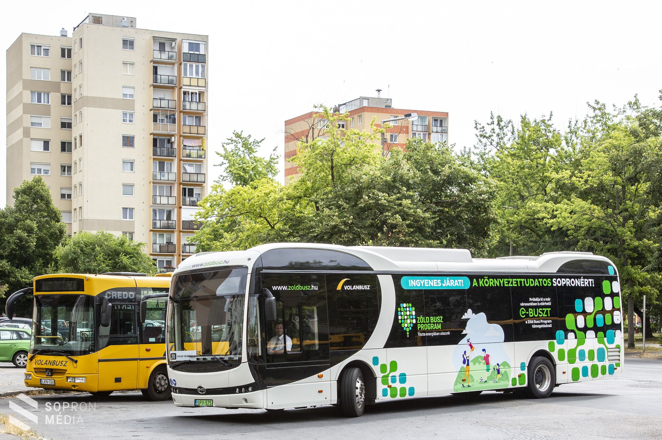 Sopronban is elstartolt a zöld busz