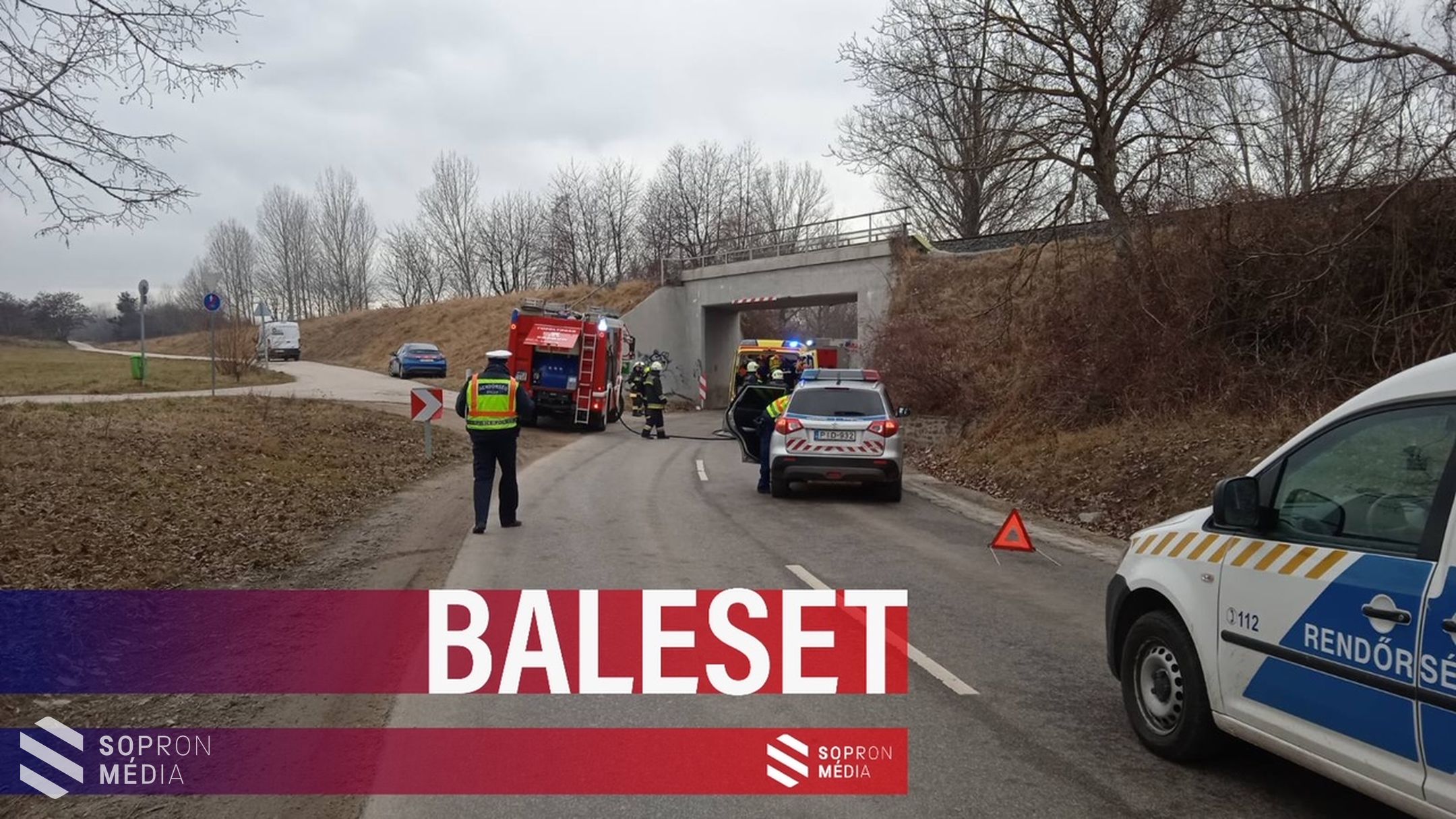 Baleset az Ágfalvi úton