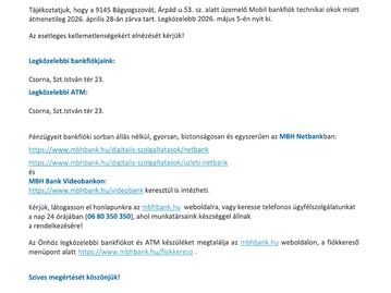 Tájékoztatás