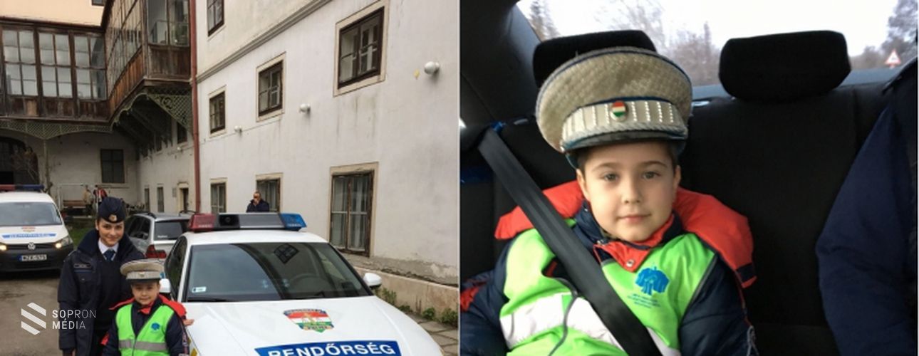 Egy soproni kisfiú kívánt boldog karácsonyt a város rendőreinek.