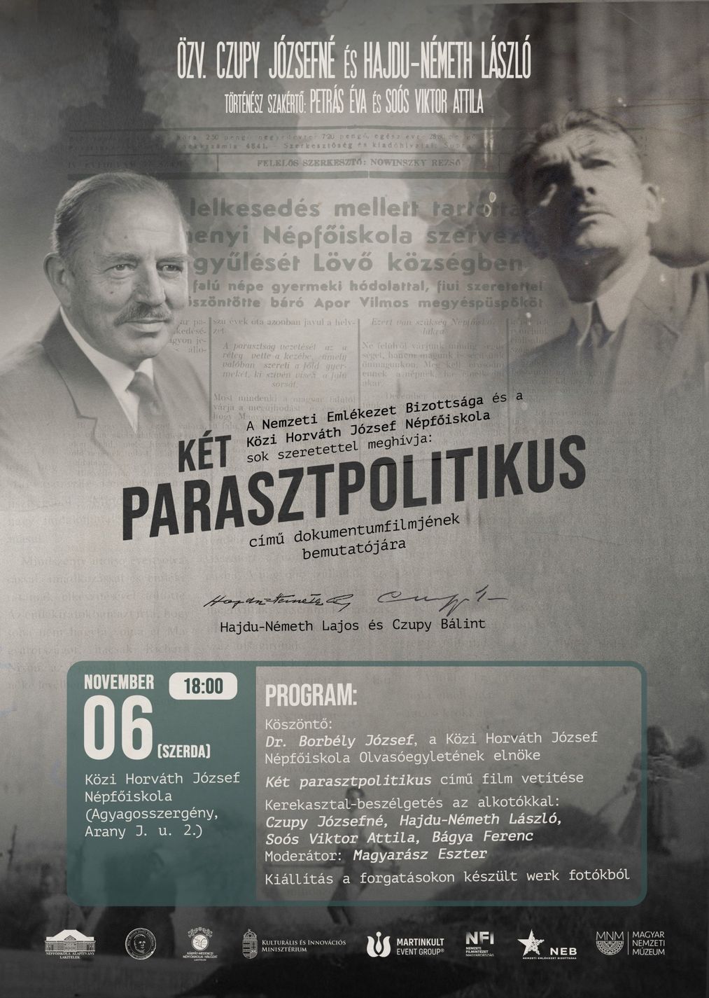 Két parasztpolitikus premier - Agyagosszergény