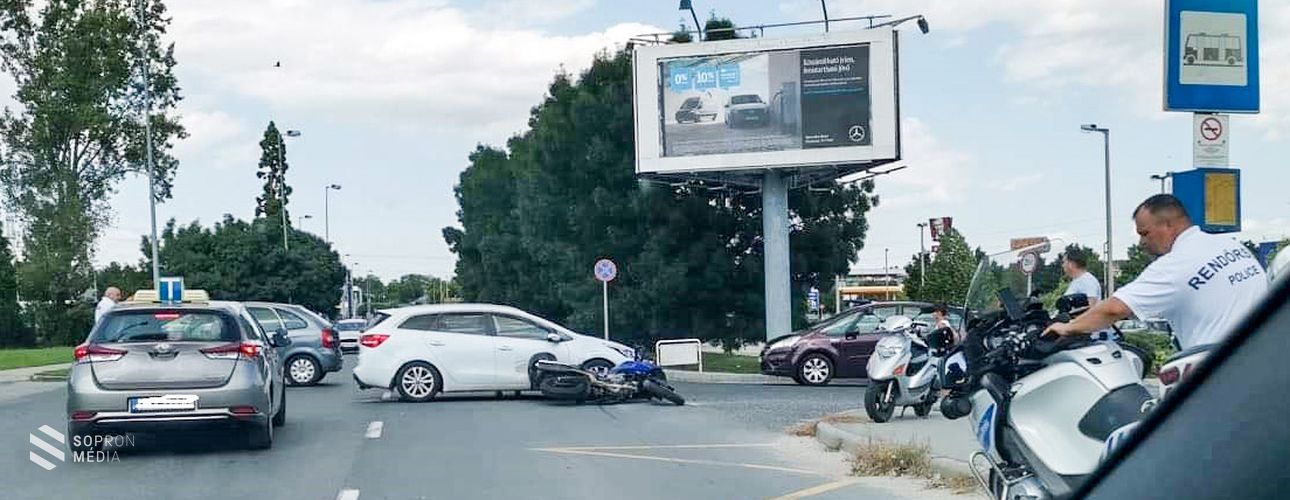 Motoros baleset történt Sopronban