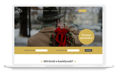 Szidónia Kastélyszálló Röjtökmuzsaj weboldalának asztali nézete