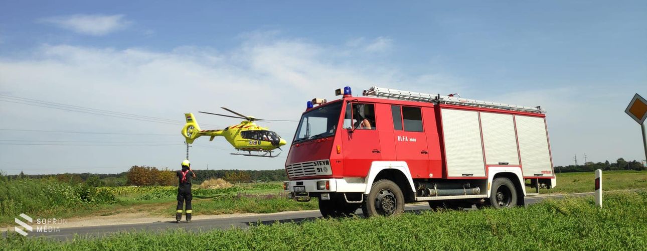Személyautó és motoros karambolozott Sopron és Kópháza között