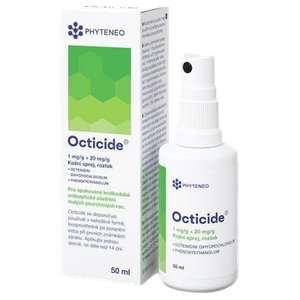 Octicide 1 mg/g + 20 mg/g külsőleges old. spray (50ml) termék kép