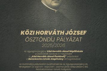 Közi Horváth József ösztöndíj pályázat