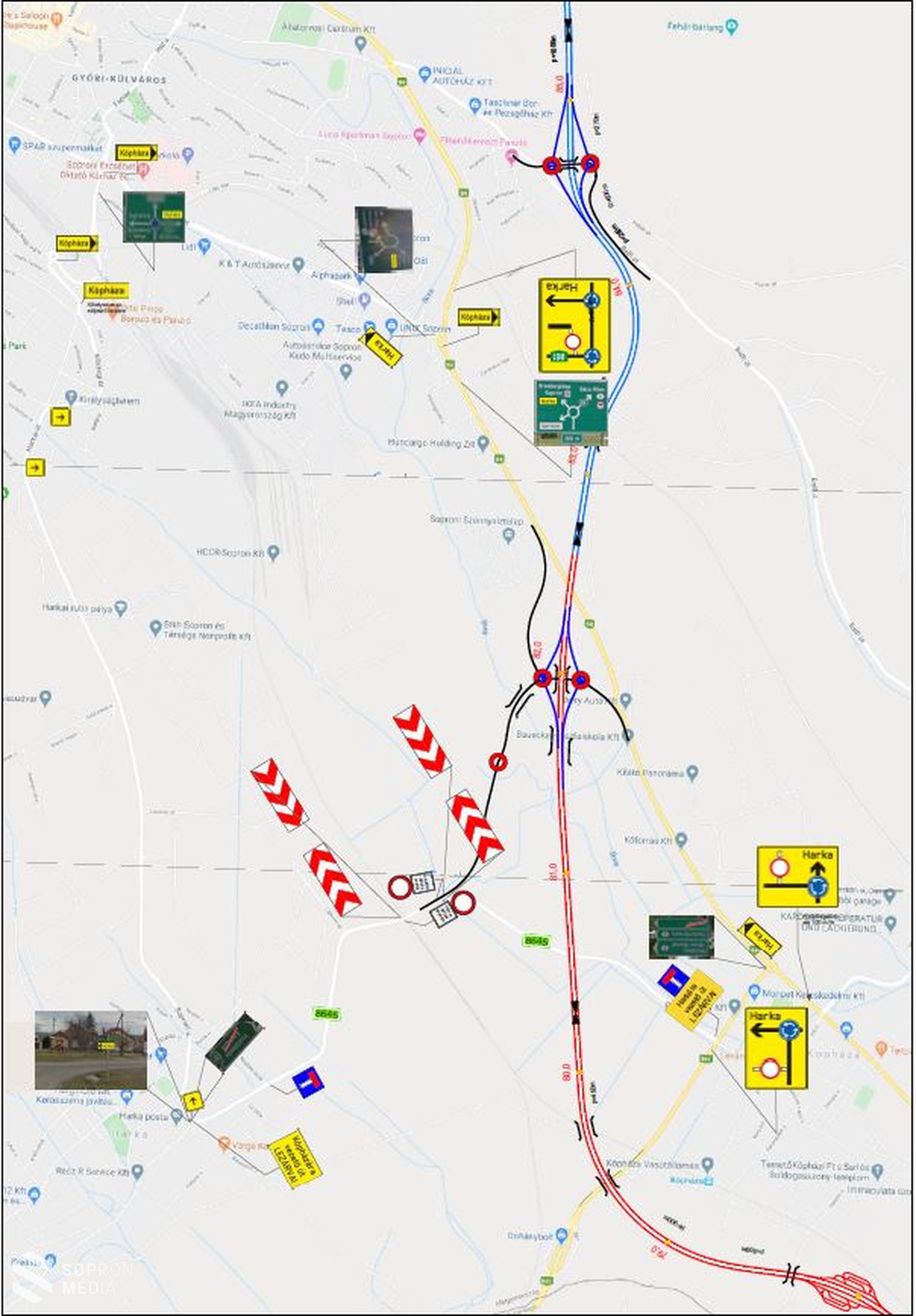 Újabb forgalmi változás az M85-ös építésénél