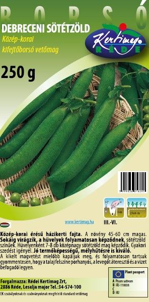 Kifejtőborsó Debreceni sötétzöld 250 g termék képe