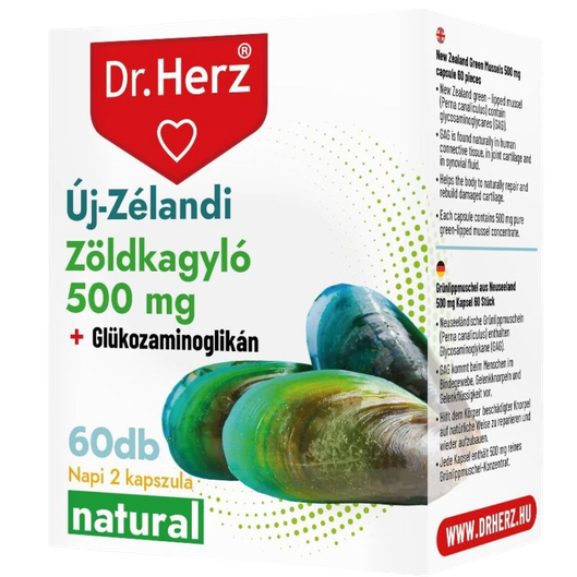 Dr.Herz Zöldkagyló koncentrátum 500 mg kapszula (60x)