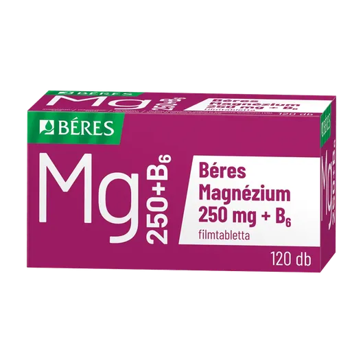 Béres Magnézium 250 mg+B6 filmtabletta  (120x)