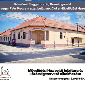 Magyar Falu Program - Művelődési Ház belső felújítása