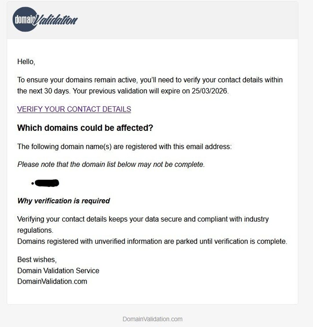 Példa: DomainValidation e-mail